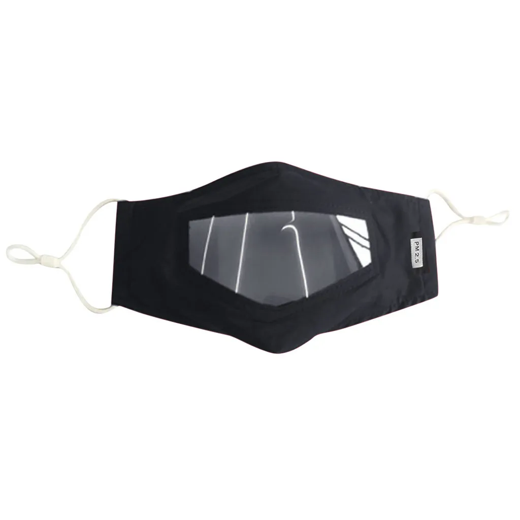 1/4 шт. маски с прозрачным окном видимое выражение для глухих и плохих слуховых