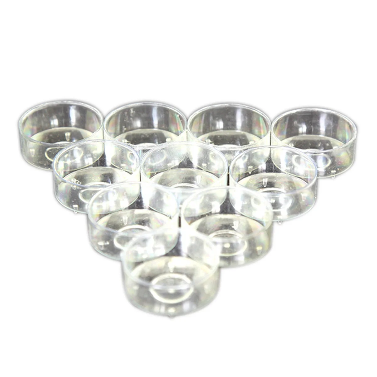 

100pcs Clear Tealight Cups Tea Light Tins Cups Tins Containers Clear Round Shaped Tealight Cup
