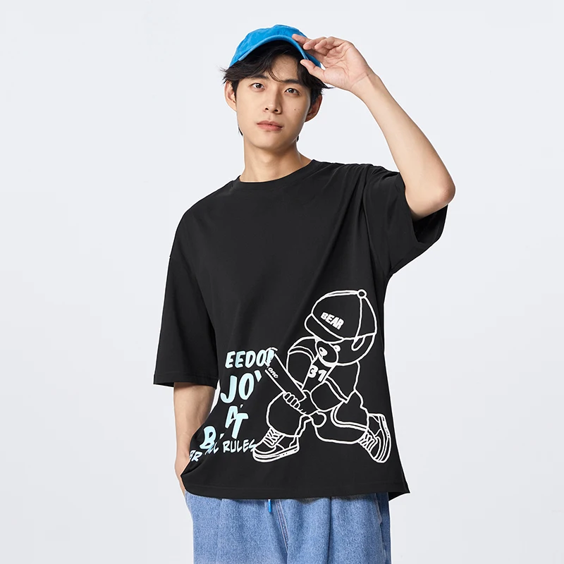 

Semir Short Sleeve T Shirt For Men 2023 Summer New Loose Moisture Wicking Letter Printing Comfortable Tops