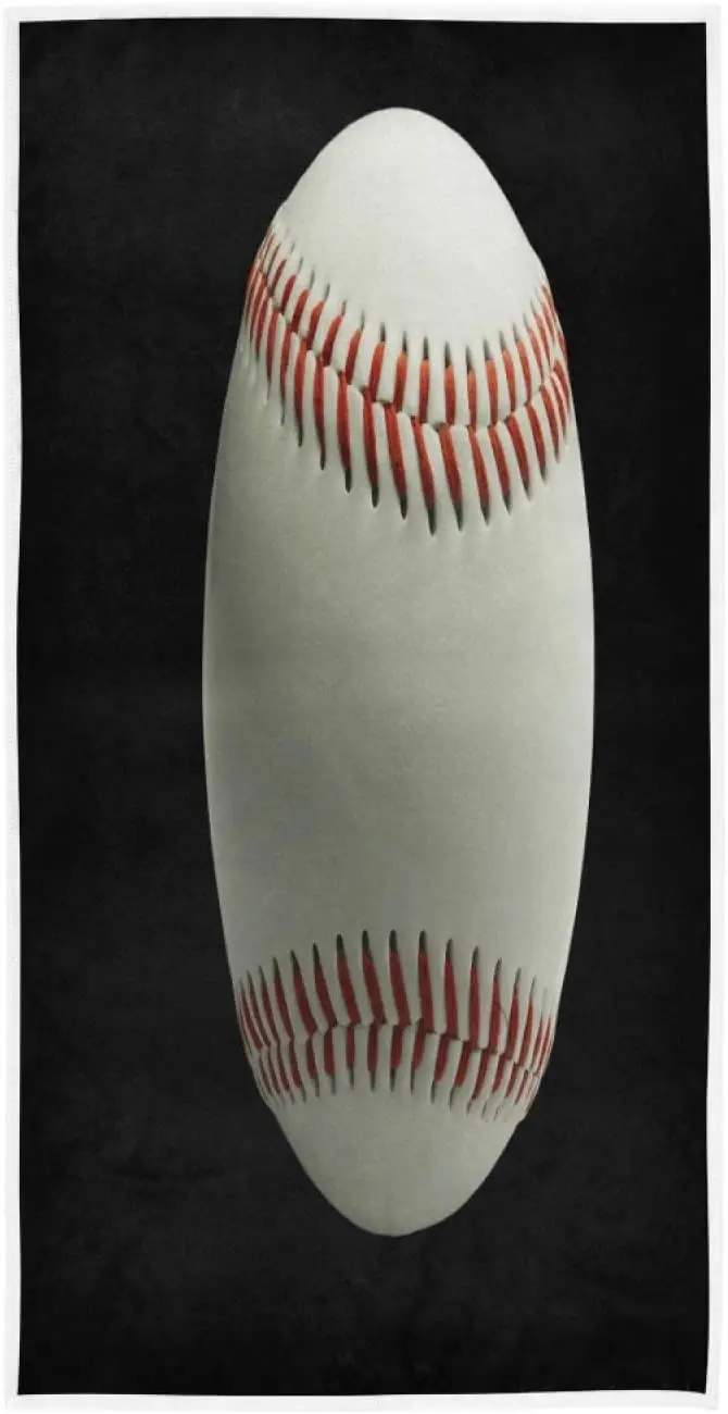 

Face Towel Baseball Sport Ball Black Soft Bath Hotel Spa Hand Gym Sport Towel toalha microfibra