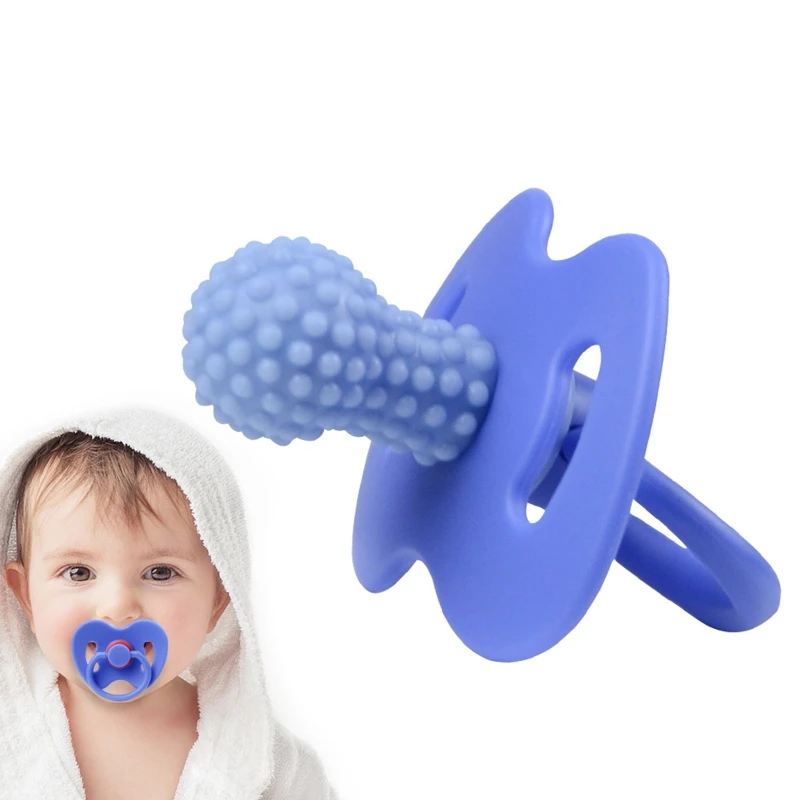 

Baby Soother Pacifier Silicone Pacifiers with Collapsible Handle Added Safety for Boys Girls Ages Newborn 0-6 Months Gift