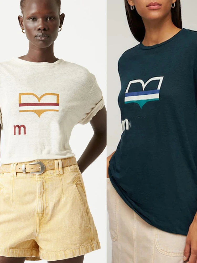 

Women T-shirt 2022 New Summer Dress Letter Printing Round Neck Pullover Casual Top Women Short-sleeved T-shirt