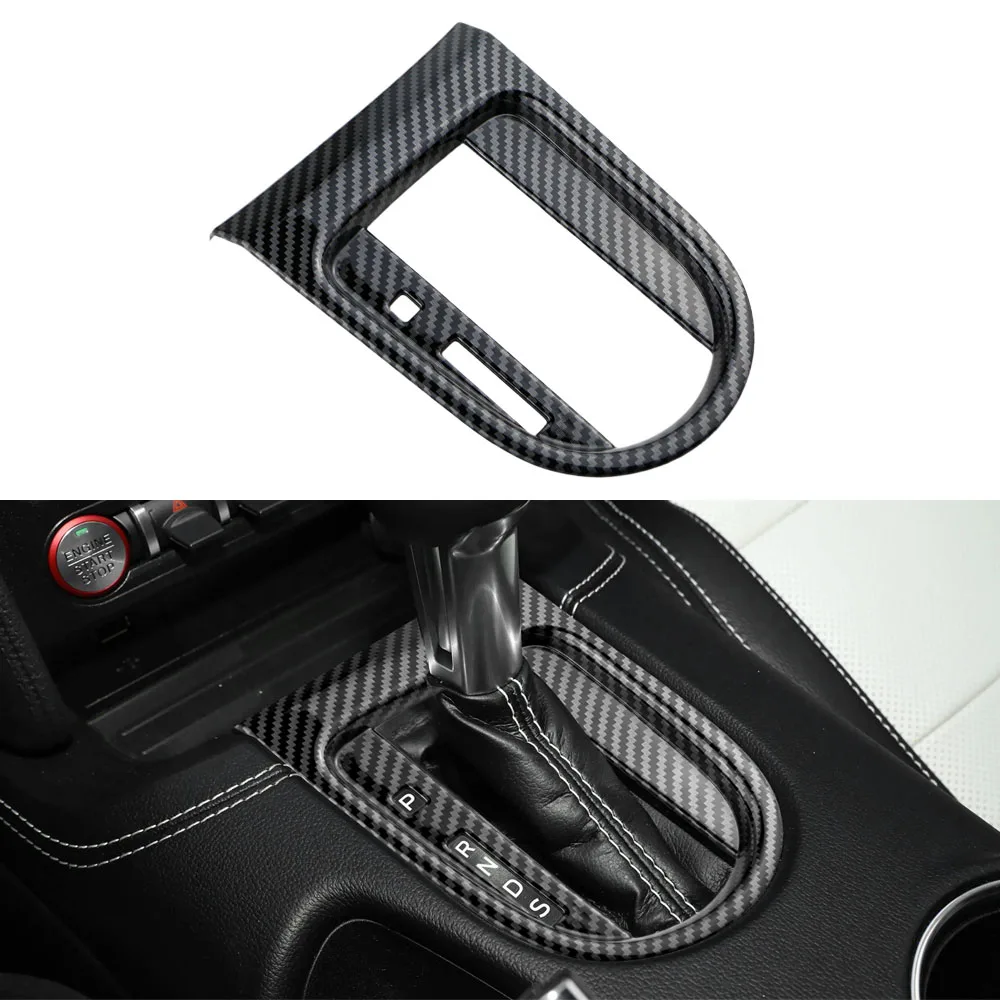 

Ford Mustang 2016-2022 Крышка Панели Переключения Передач Из Углеродного Волокна Внутренняя Центральная Рамка Преобразование ...