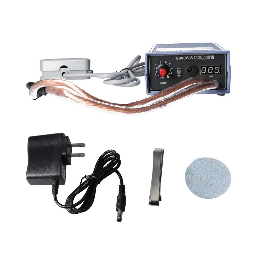 

5000W High Power Handheld Spot Welding Machine Portable 0-800A Adjustable Battery Welding Machine Kit US/EU Plug