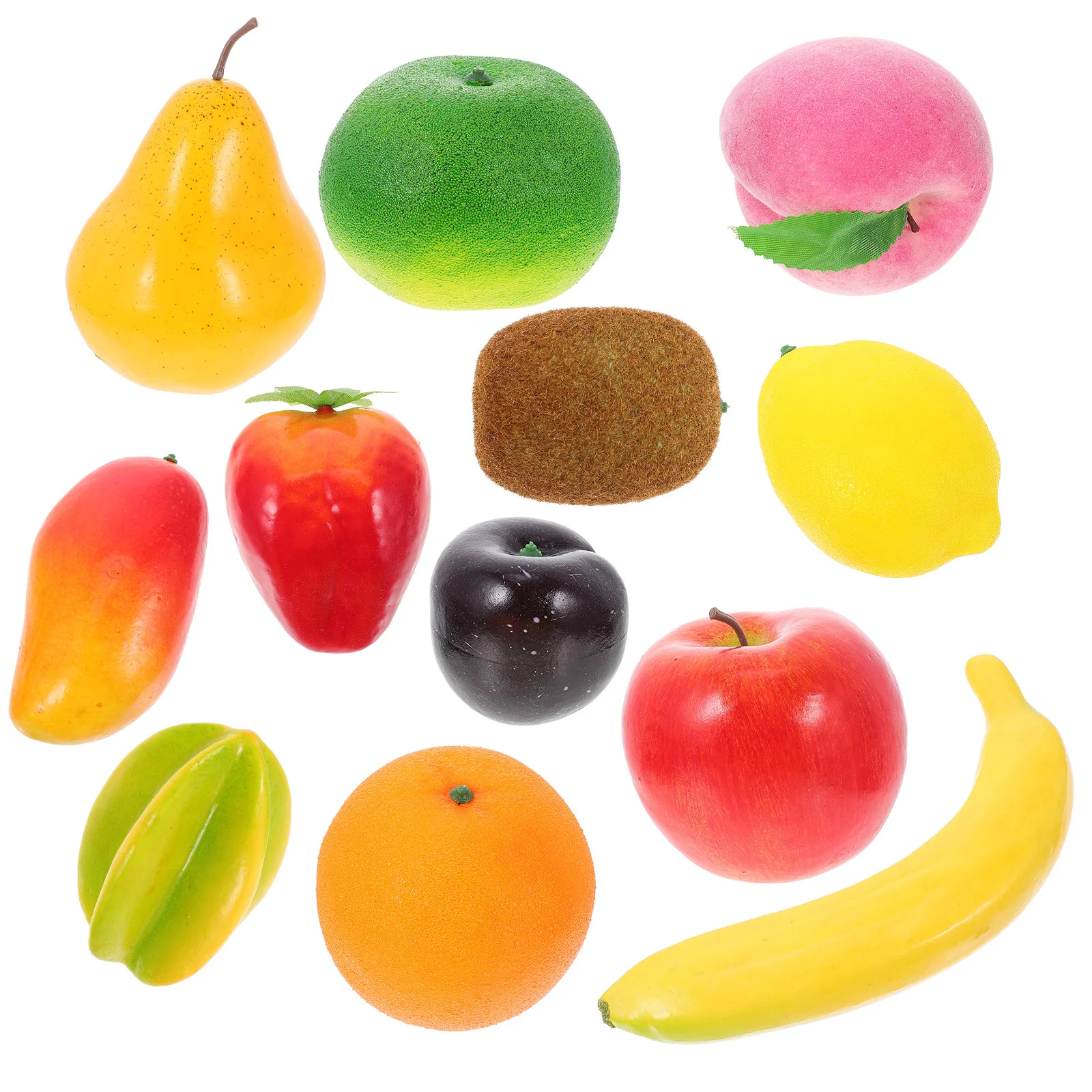 

12pcs Artificial Fruits Lifelike Fruit Decorations Fruits Prop Home Fake Fruit Models