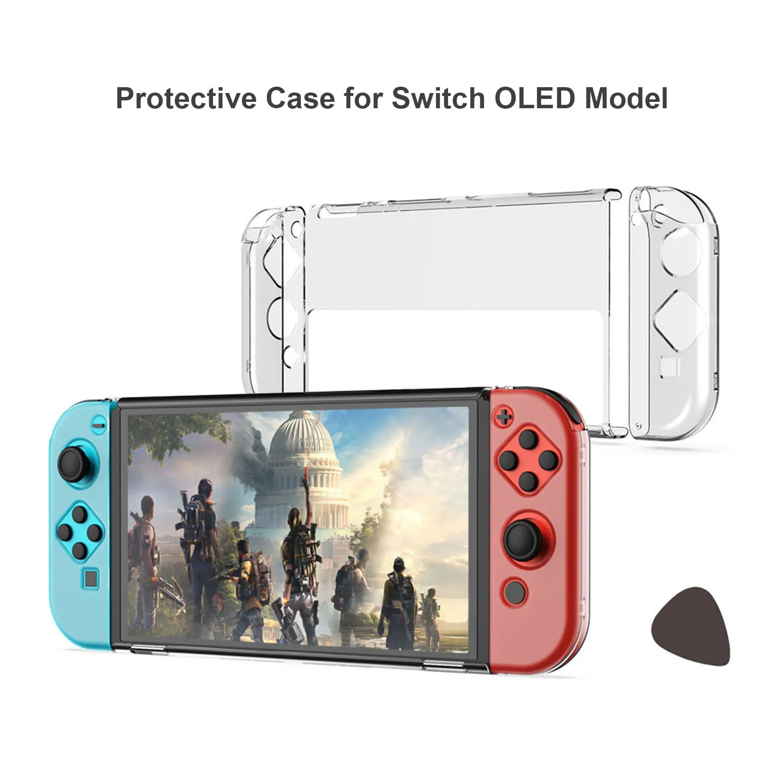 

Мягкий прозрачный чехол из ТПУ для модели Switch OLED защитный чехол