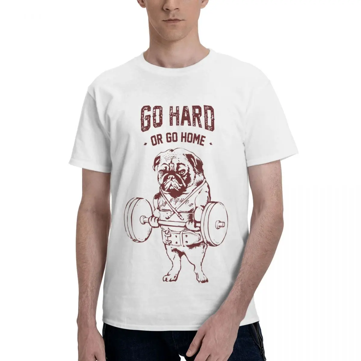 

Футболка мужская с надписью «Go Hard Or Go Home»