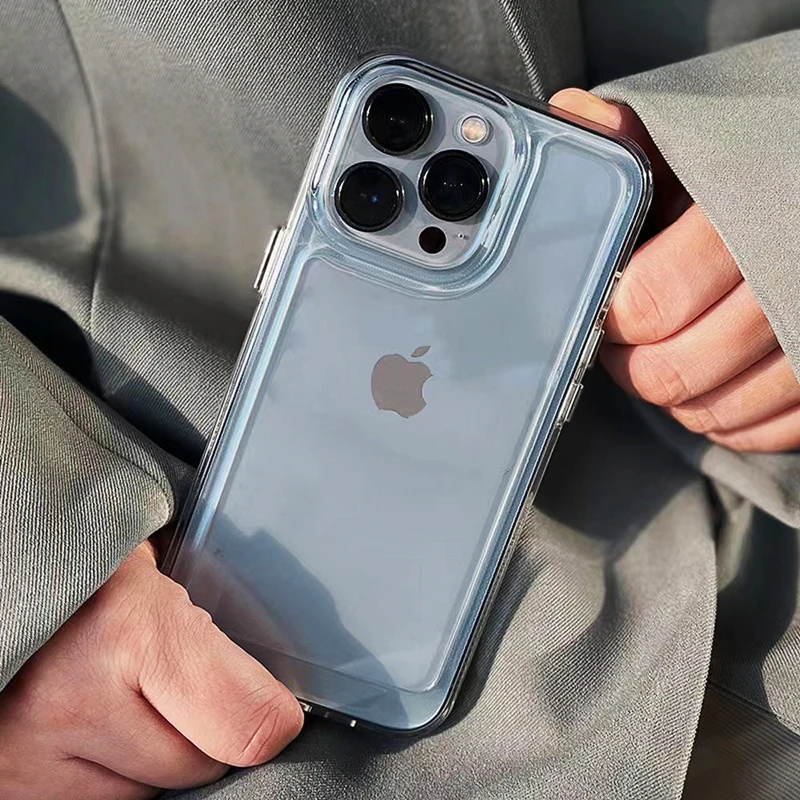 Прозрачный жесткий чехол из поликарбоната для iPhone 13 12 11 Pro Max XS XR X SE 7 8 Plus Защитный