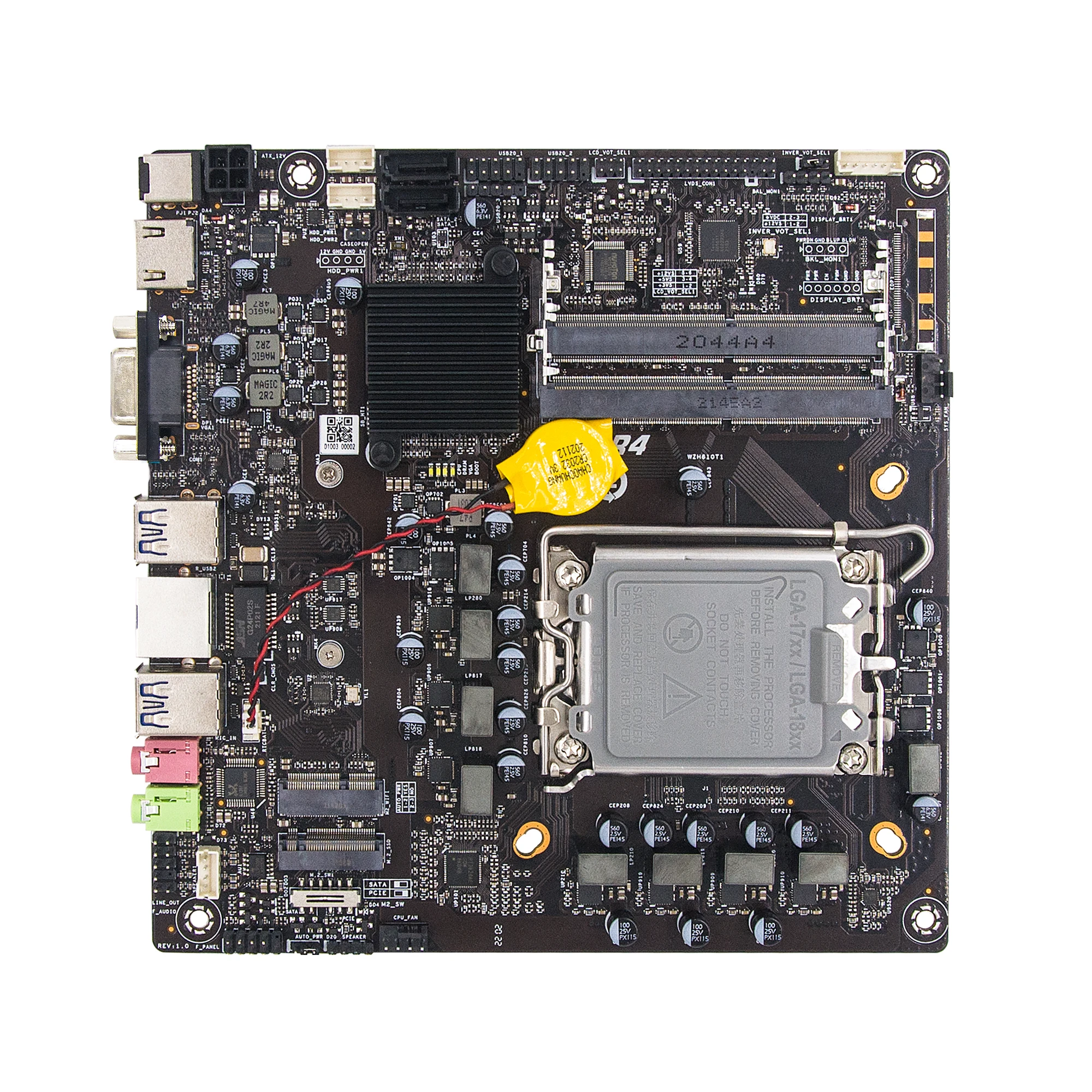 

FOR HUANANZHI 12th Generation H610 Ultra-Thin 17x17 Mini Itx Industrial Control Host Computer Lvds All-in-one Motherboard