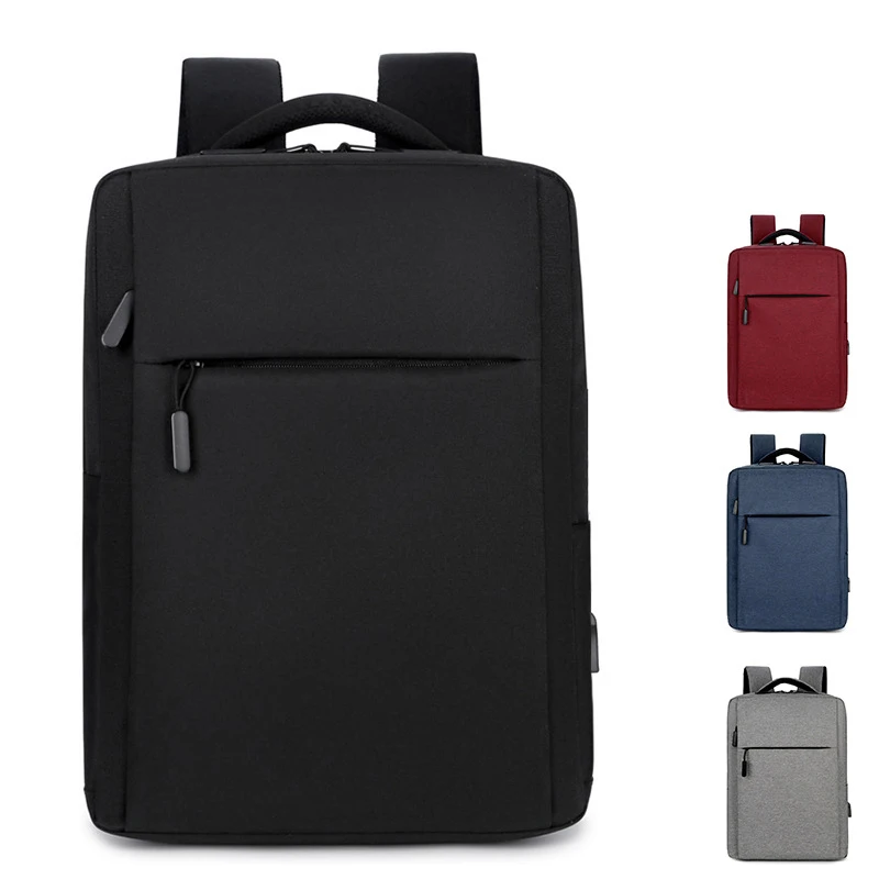 

Простой рюкзак для мужчин, модная Вместительная деловая сумка с Usb-разъемом для ноутбука, мужской портфель для колледжа и школы