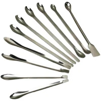 12pcs laboratory stainless steel medicine spoon sampling spoon reagent spoon mixing shovel micro shovel spoon