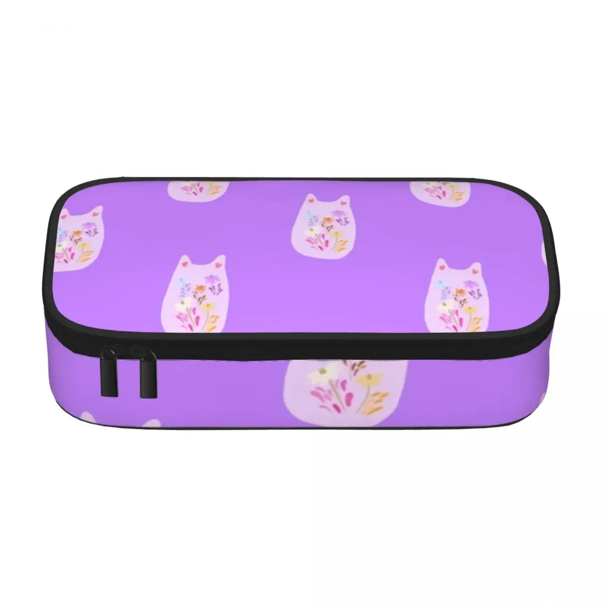 Kawaii Totoro Pencil Case Garden Forest Flower Spirit Big Cute Zipper Pencil Box For Child Back to School Pen Pouch