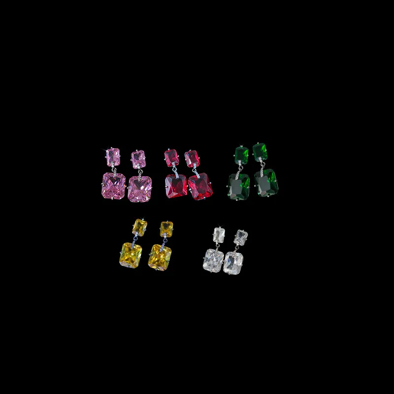 Женские серьги с фианитами, серьги класса ААА с кристаллами и жемчугом