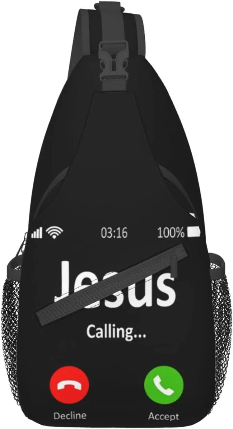 

Qurdtt Christian Theme Crossbody Bag Crossbody Backpack Jesus Sling Backpack Chest Bag Sling Bag For Women Men