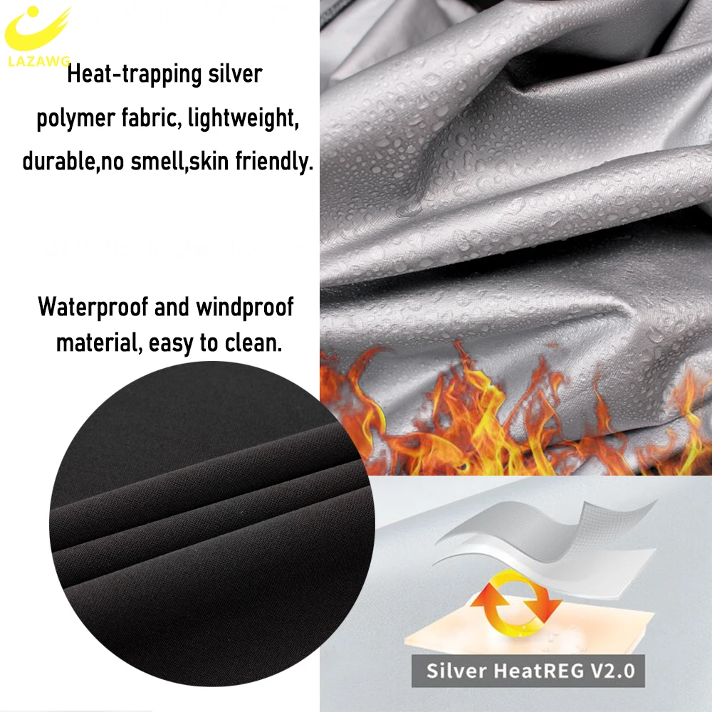 LAZAWG Mens Sauna Suit Weight Loss Set Sweat Top Pants Slimming Jacket Trousers Workout Leggings Shirt Body Shaper Fat Burner