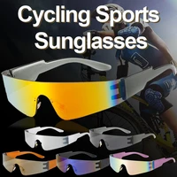 new punk style cycling sports sunglasses goggles for men women frameless sun glasses outdoor running bicycle windproof eyewear