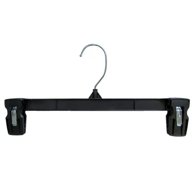 

Plastic Pant & Skirt Hanger, Swivel Hook, 10 inch, 10 Pack, Black