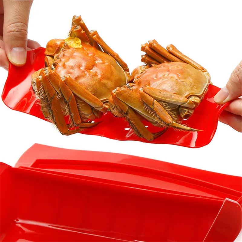 3pcs creative kitchen gadgets food grade silicone steamed fish bowl heat resistant microwave oven silicone steamer with lid free global shipping