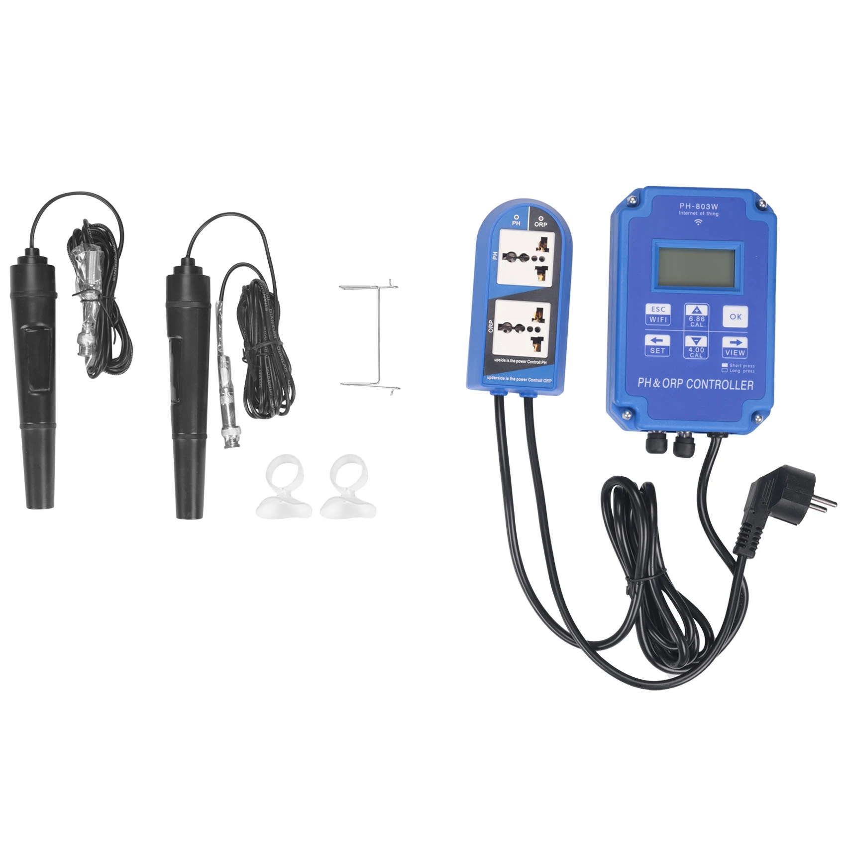 

Wifi Monitoring Digital Acid-Base and Redox Controller Aquaculture PH ORP Meter-EU Plug