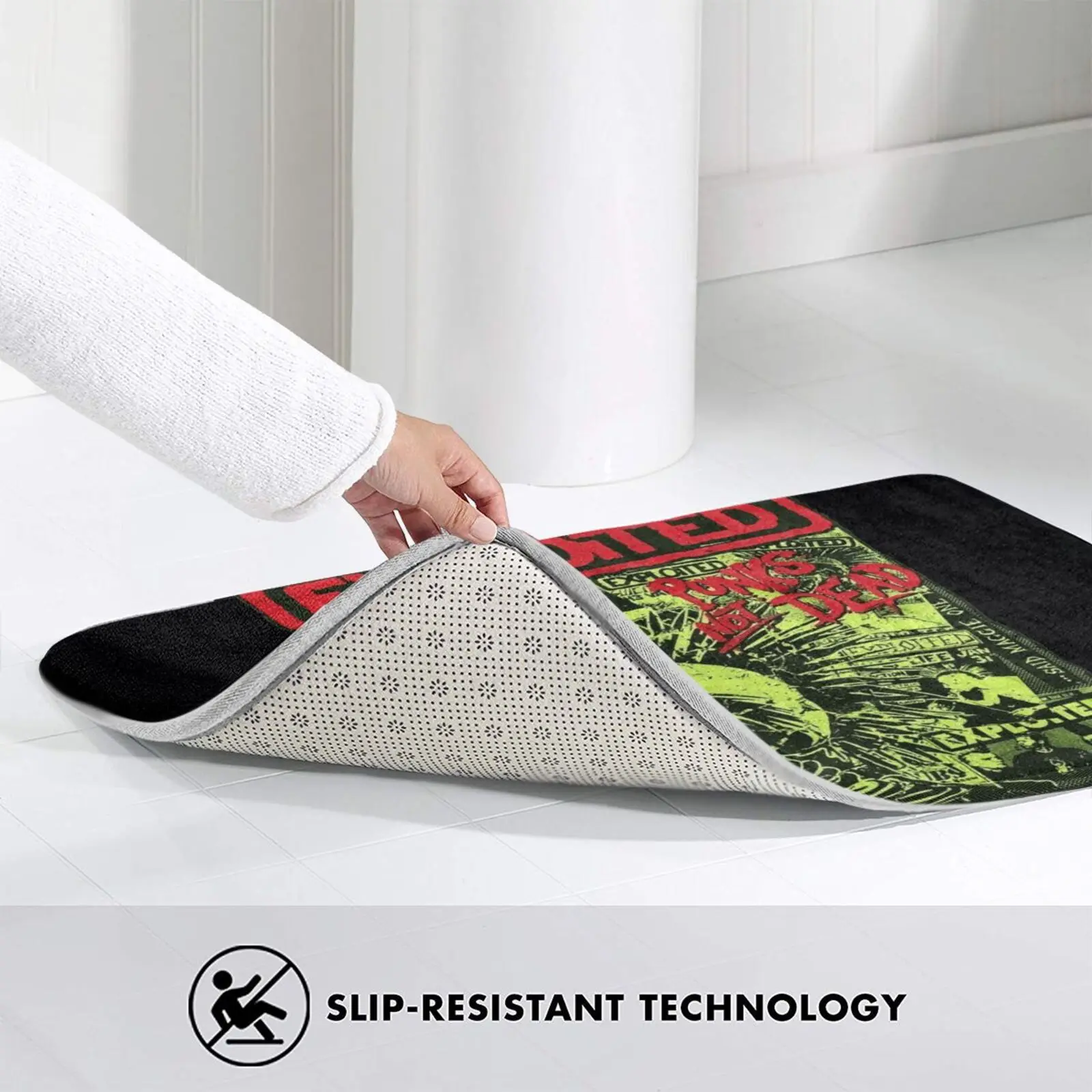 Жесткий металлический коврик в стиле панк противоударный |