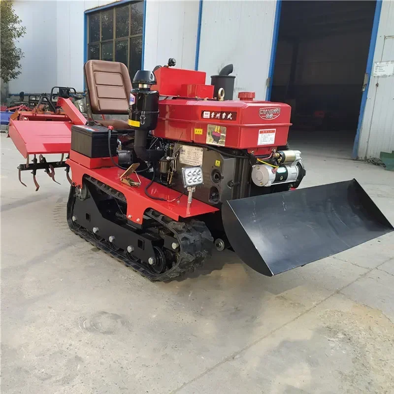 Фото 35HP40HP Популярный многофункциональный гусеничный культиватор, ручной трактор, сельскохозяйственное оборудование, используемое в рисовых сахарах №4