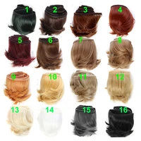 1piece 5cm black white brown color straight doll hair for 13 14 bjd doll diy hair