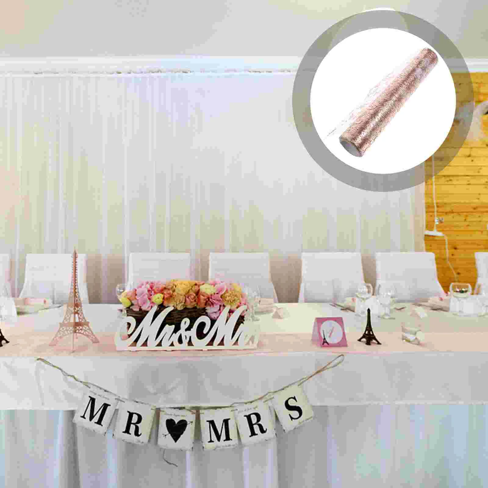

Table Runner Glitter Mesh Gold Runners Sequin Roll Decorations Thin Party Rosemetallic Silver Shower Bridal Tables Placemats