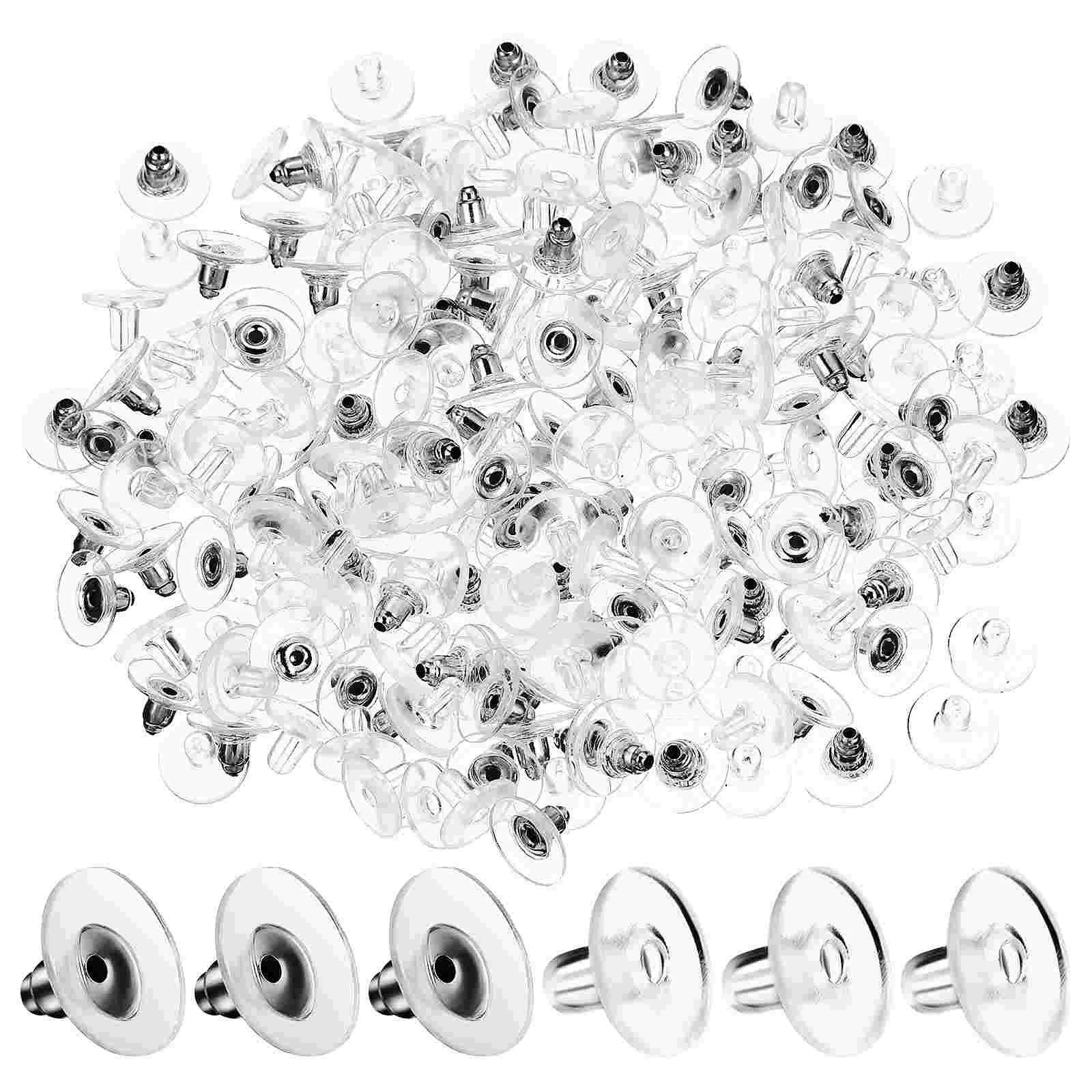 

200pcs Resin Earring Backs Plastic Ear Studs Earring Stoppers Backs for DIY Earring