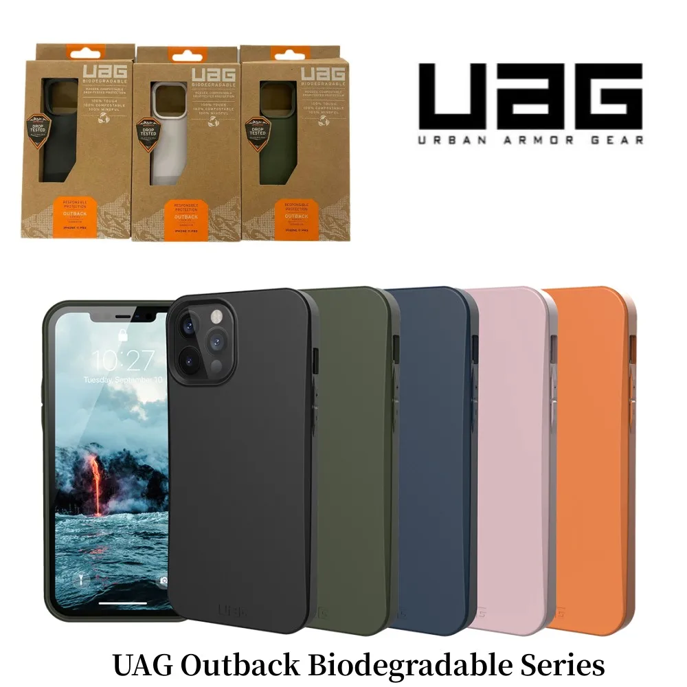 

Original Urban Armor Gear (UAG) Outback Biodegradable Case for Apple For iPhone 14 Pro Max/14 Pro / 14 Plus /14