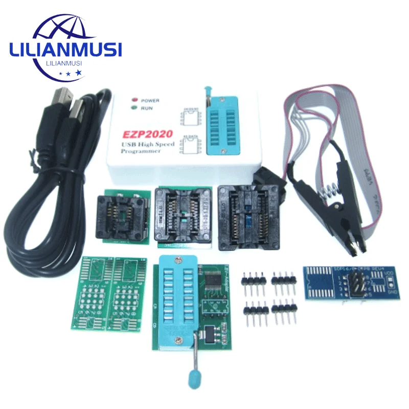 

EZP2020 High Speed USB SPI Programmer + 7 Adapter Better than EZP2013 EZP2010 2011Support 24 25 26 93 EEPROM 25 Flash Bios