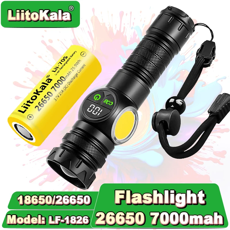 

LiitoKala цифровой фонарик с боковым светом