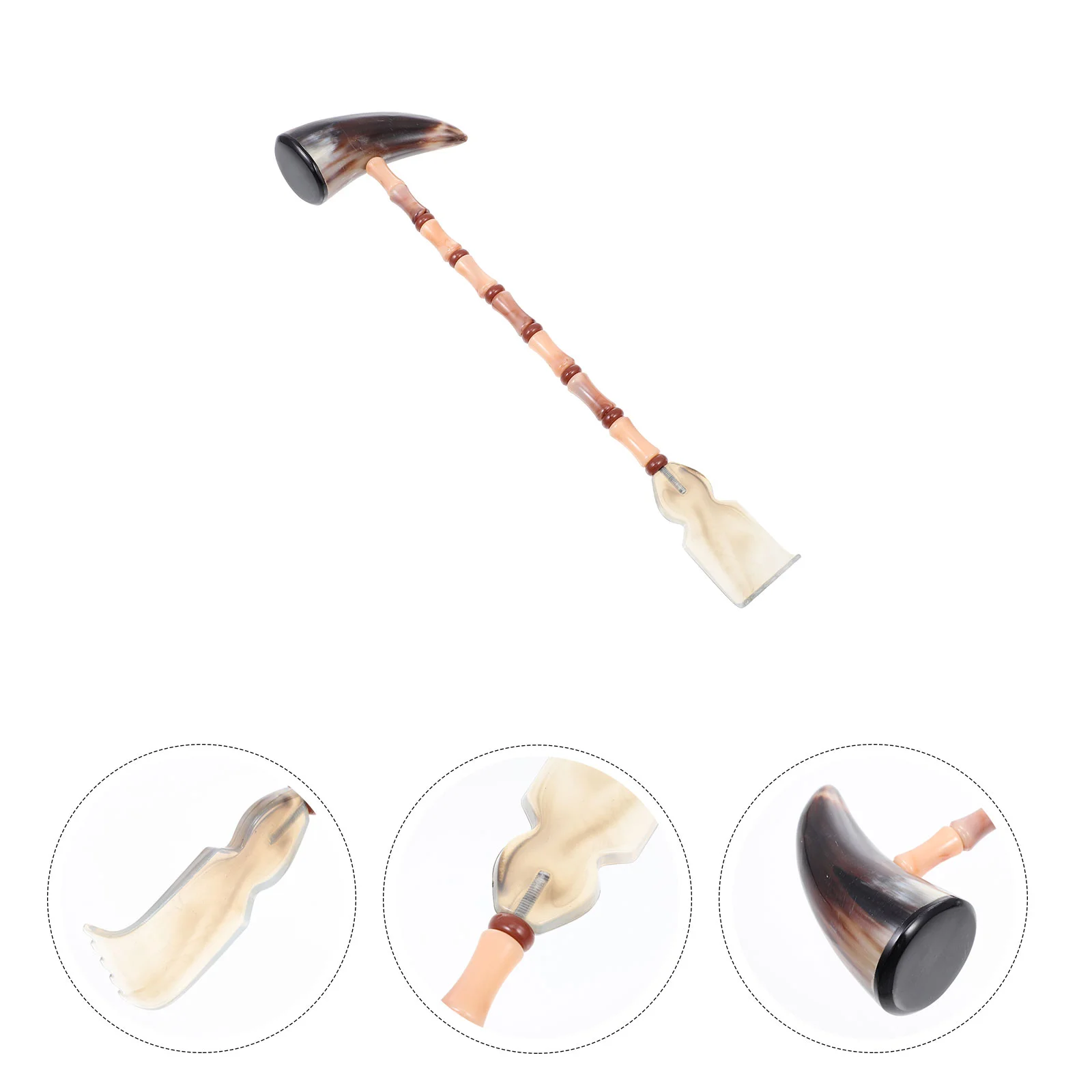 

Ox Horn Scratcher Back Scratching Tool Back Scratcher Body Hammer for Travel Outdoor Home