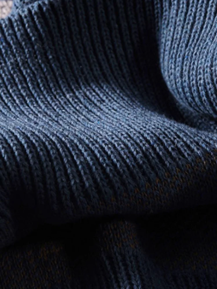 Пуловер мужской вязаный с круглым вырезом в стиле Харадзюку