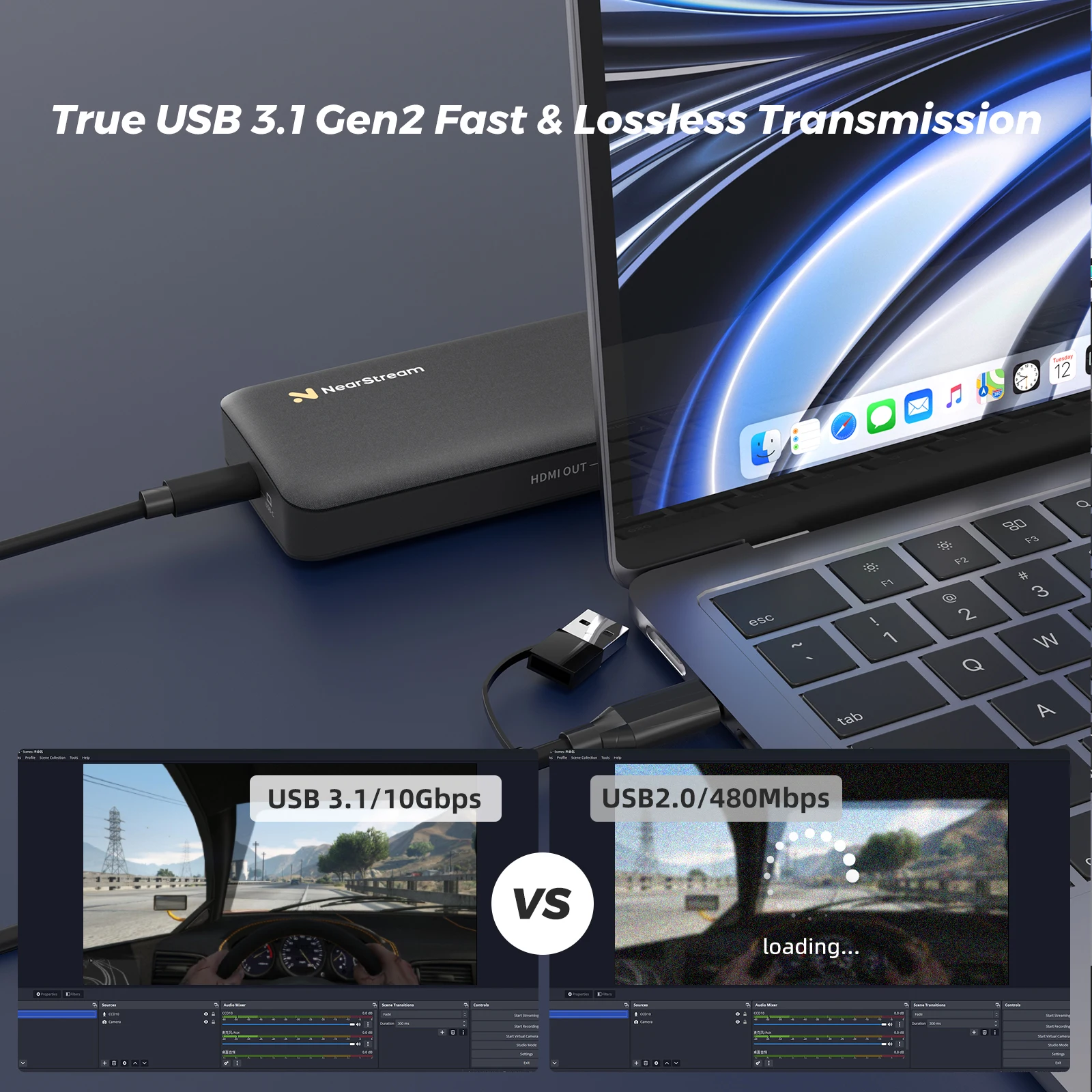 Фото Карта захвата USB 3.1 NearStream Premium Ultra Low Latency 4K60 для камеры xbox, PS5, Switch и DSLR №3