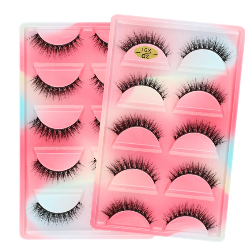

Fake Lashes 3/5 Pairs Mink Eyelashes Natural Long 3D Mink Lashes Hand Made 3d Eyelashes Thick 3d Lashes Maquillaje Makeup Cilios