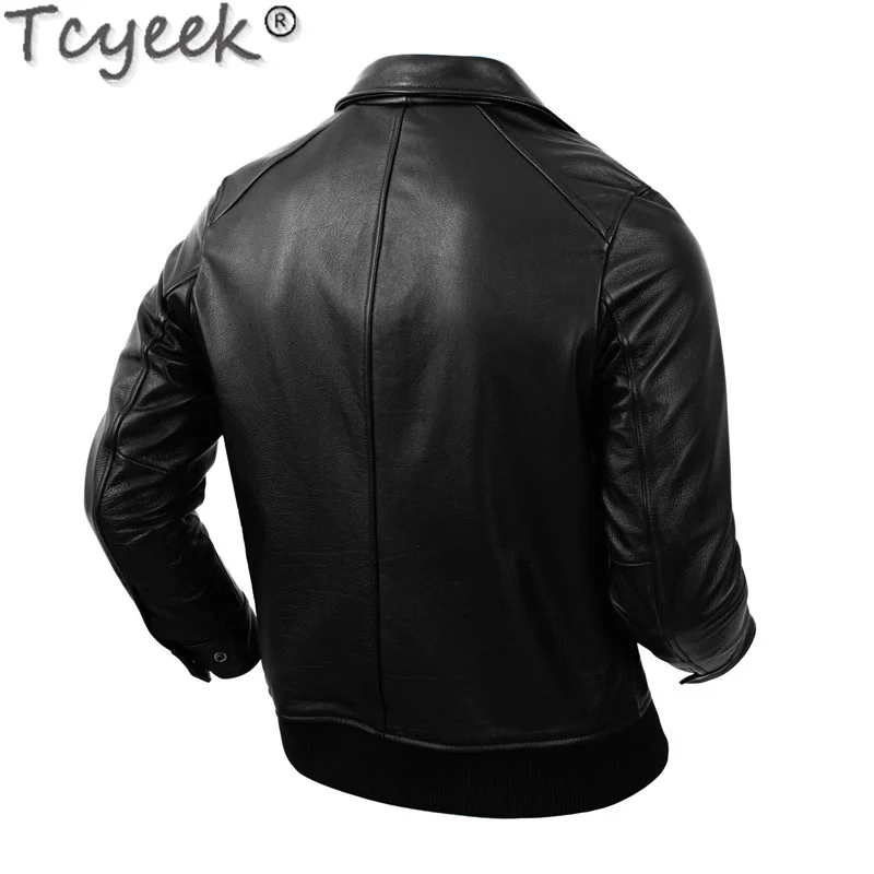 

Genuine Short Motorcycle Leather Jackets Man Spring Autumn Men Clothes Slim Real Cowhide Coat Tide Giubotto Pelle Uomo LM