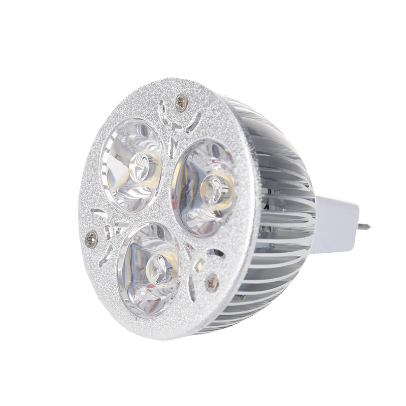3W 12-24V MR16 Warm White 3 LED Light Spotlight Lamp Bulb only |
