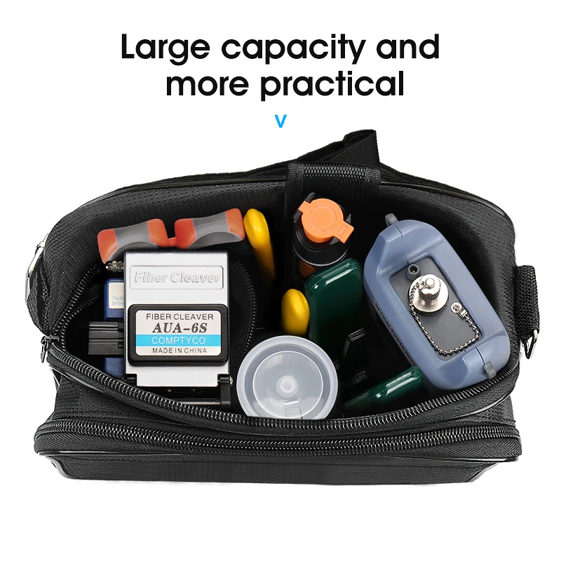 FTTH Fiber Optic Cold Splicing Kit Set AUA-6S Cutting Knife Red Light Pen Optical Power Meter Three-Mouth Nomiller Pliers