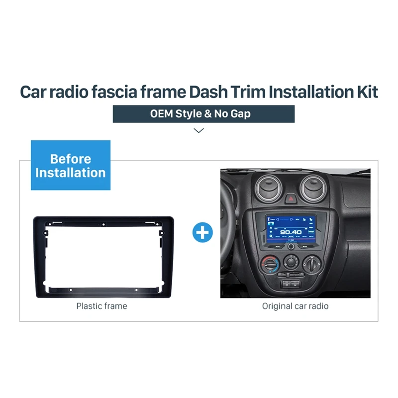 5-кратный 2Din 9-дюймовый автомобильный пульт управления Fascia Audio Frame Радио стерео