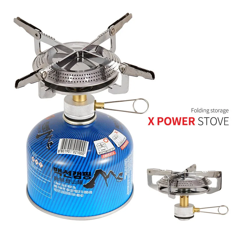 Camping Stove Portable Foldable Backpacking Cooking Gas Stove Mountaineering Survival Cooker Kitchen Camping Gas Cooker