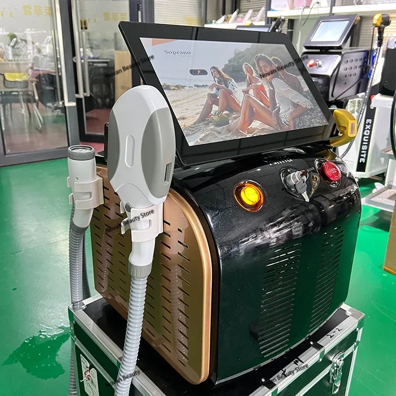 808 + IPL ND YAG Многофункциональный Titan nm qswitch nd yag diodenlaser 3 wellen dauerhafte haarentfernungsmaschine Masc