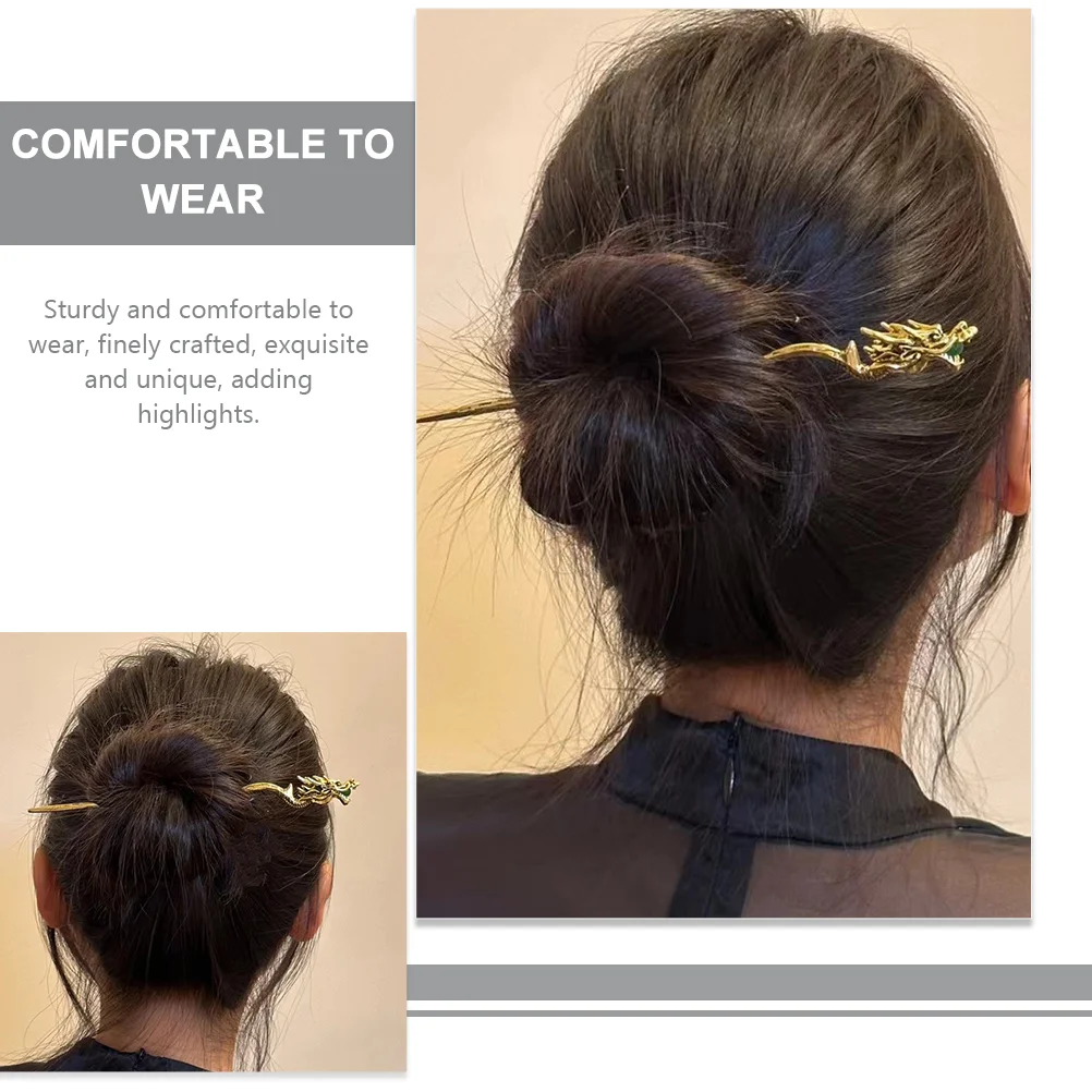 Заколки для волос с драконом женские аксессуары палочки булочек китайский