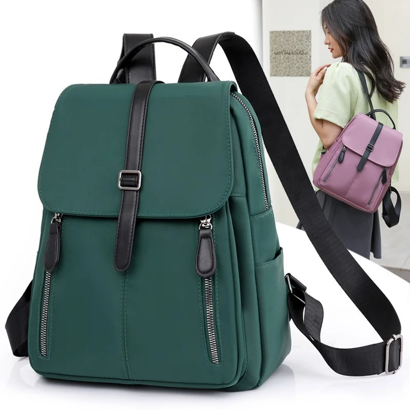 

2023 Multi-zipper Lock Design Women's Backpack Casual Travel School Bag For Teenage Girls Large Capacity Bag Mochilas Femininas