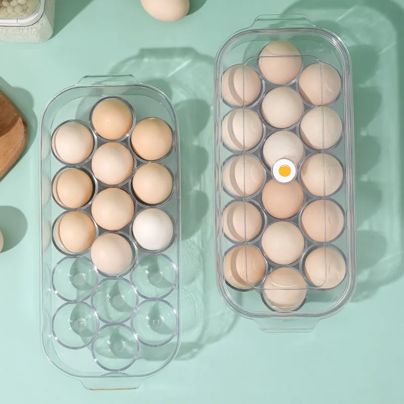 16 Grids Useful Egg Organizer Stackable Egg Storage Box Airtight Large Capacity Temperature Resistant Egg Tray