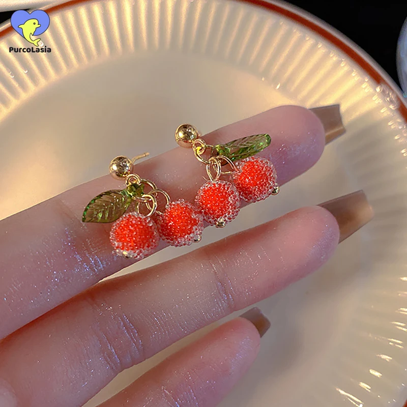 Женские серьги-гвоздики из каучука, золотистые серьги-гвоздики из смолы, повседневные и свежие серьги, подарочные украшения для свадьбы, весна-лето