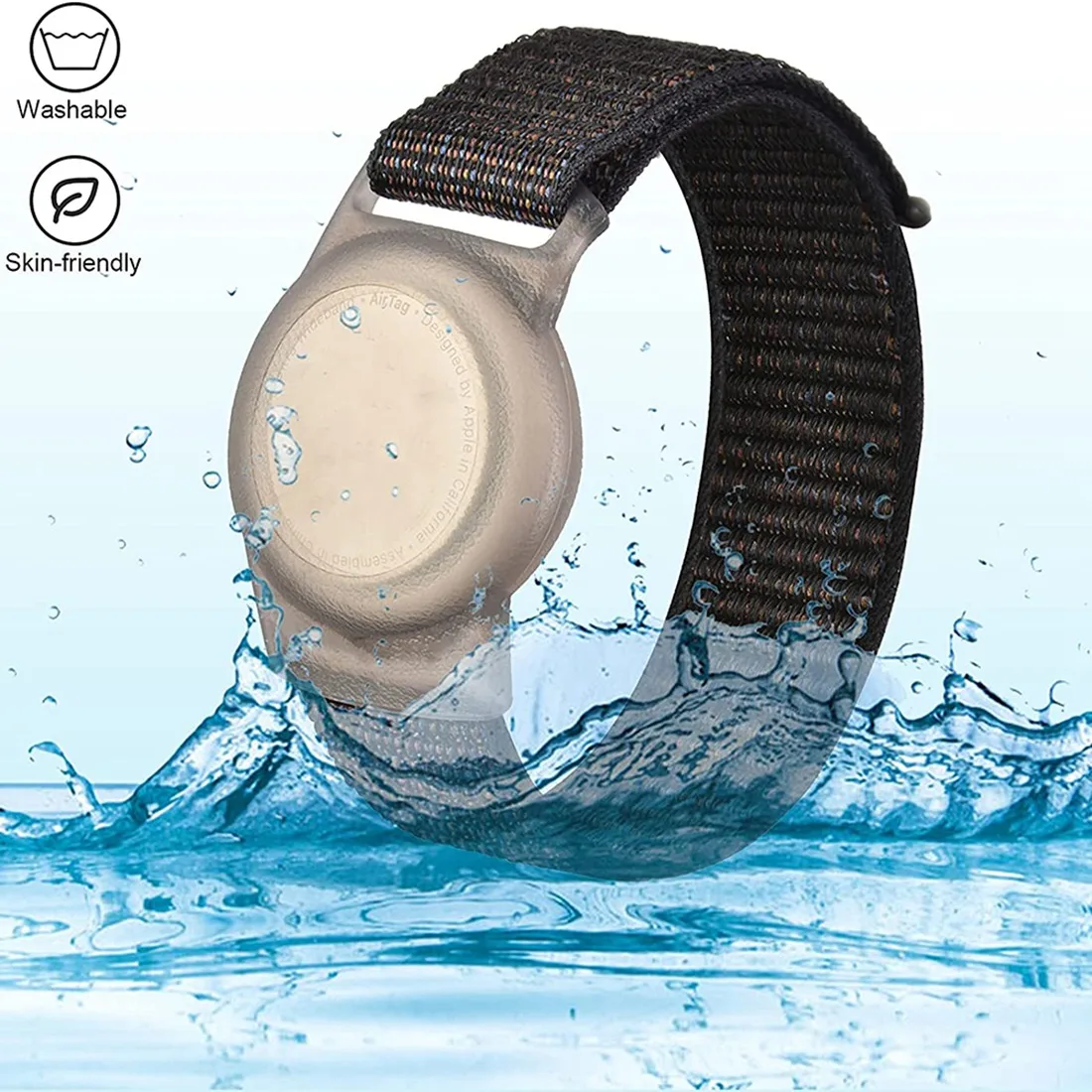 Детский браслет совместимый с защитный чехол для GPS-трекера Air Tag нейлоновым