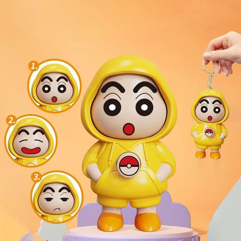 Kawaii карандаш Шин-Chans кулон брелок для ключей украшение сумки игрушки смены лица
