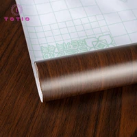 totio dark brown wood wallpaper self adhesive vinyl 3d wall paper for furniture kitchen bedroom counter living room decoration