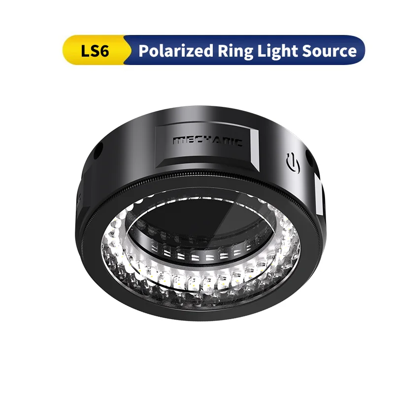 

Кольцевой светильник для микроскопа Mechanic LS5 LS6, поляризованный 84, светодиодная кольцевая лампа, регулируемая, антибликовая, устраняет отражение, осветительные инструменты