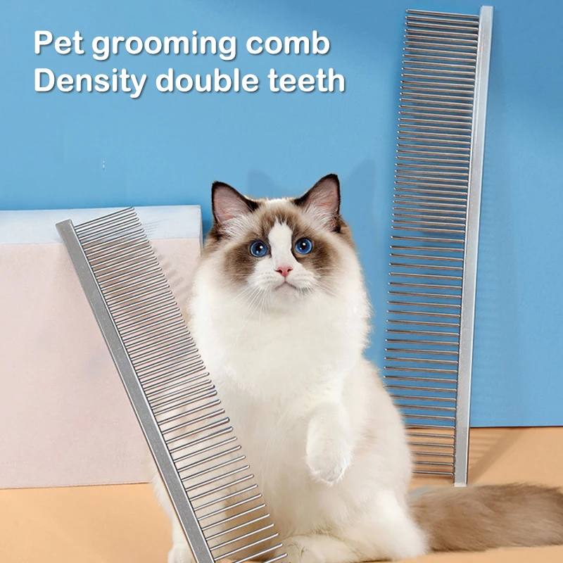 

Расческа для удаления шерсти домашних животных, удобная расческа для удаления плавающих волос с кошек и собак, стальные инструменты для очистки, аккуратно удаляет шерсти